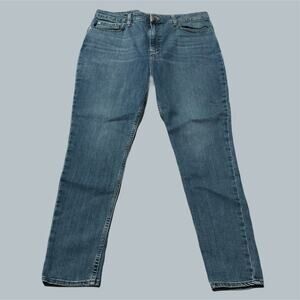 vintage lee Women's size 16 medium wash skinny straight high rise jeans pants